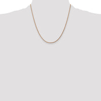 14k Rose Gold 1.75mm D/C Rope with Lobster Clasp Chain-014R-20