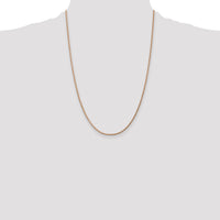 14k Rose Gold 1.75mm D/C Rope with Lobster Clasp Chain-014R-24