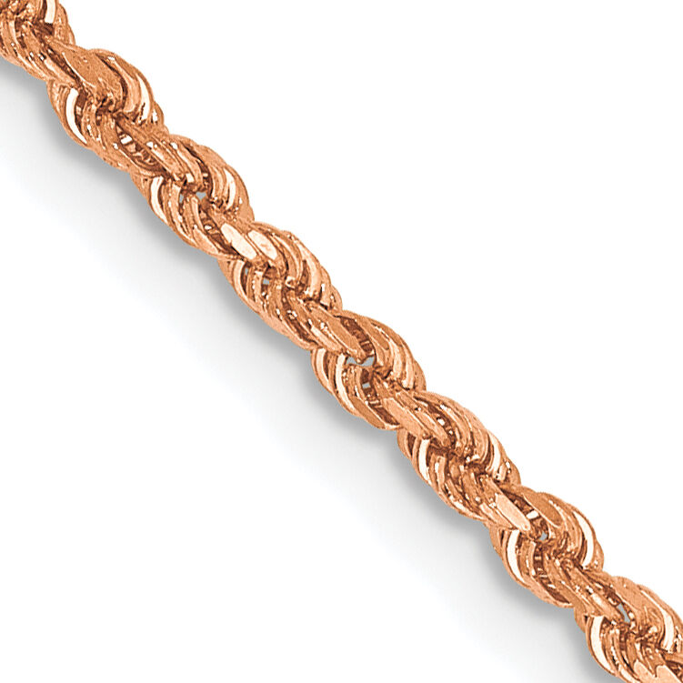 14k Rose Gold 1.75mm D/C Rope with Lobster Clasp Chain-014R-18