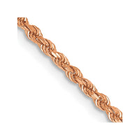 14K Rose Gold 20 inch 1.75mm Diamond-cut Rope with Lobster Clasp Chain-014R-20