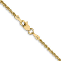 14K 14 inch 2mm Regular Rope with Lobster Clasp Chain-014S-14