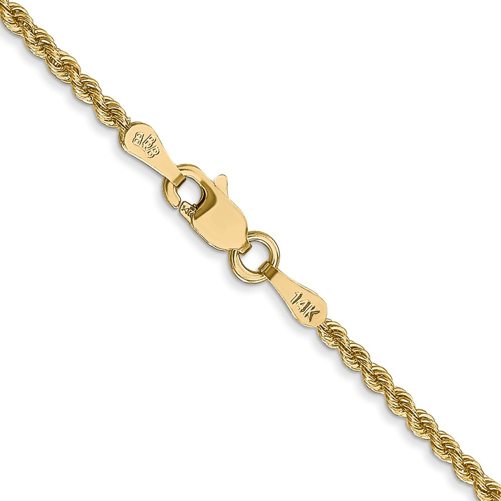 14K 14 inch 2mm Regular Rope with Lobster Clasp Chain-014S-14