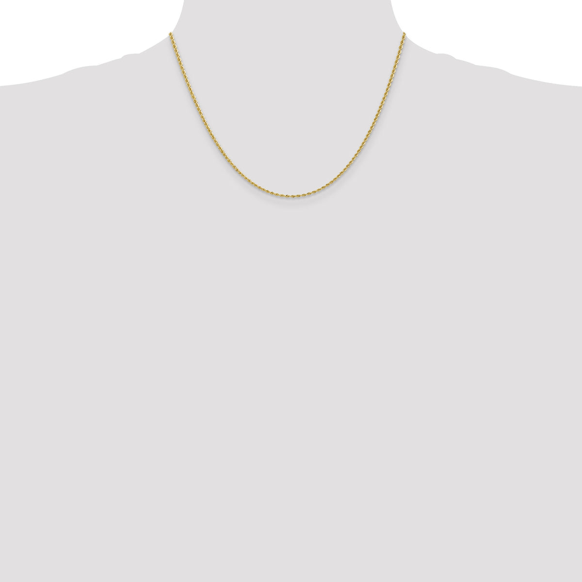 14k 2mm Regular Rope Chain-014S-18