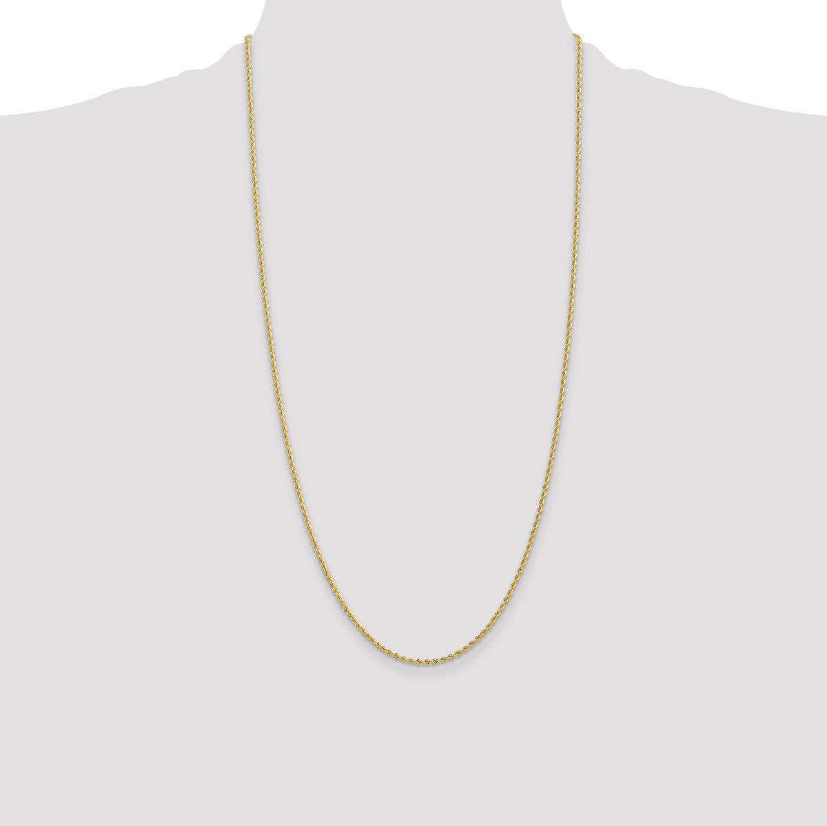 14k 2mm Regular Rope Chain-014S-28