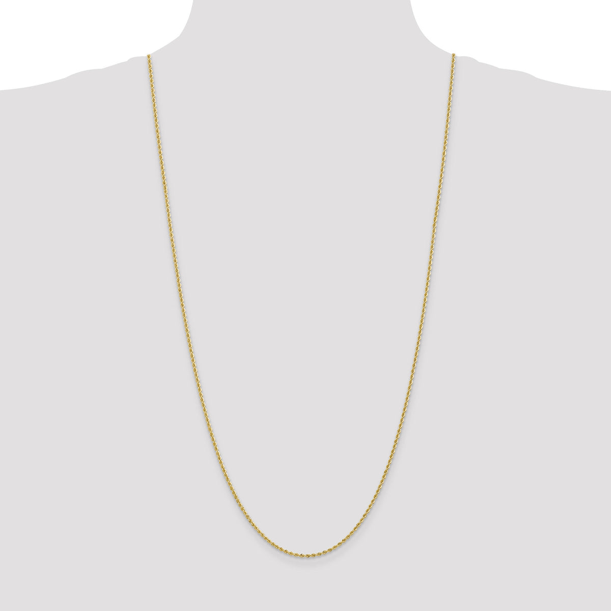 14k 2mm Regular Rope Chain-014S-30