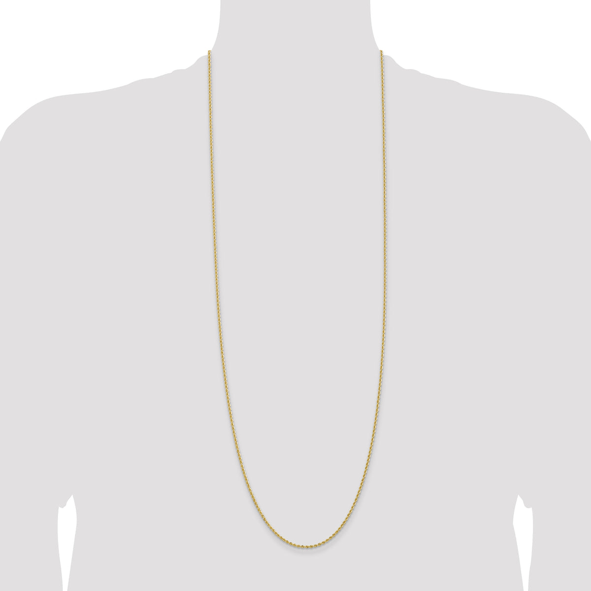 14k 2mm Regular Rope Chain-014S-36