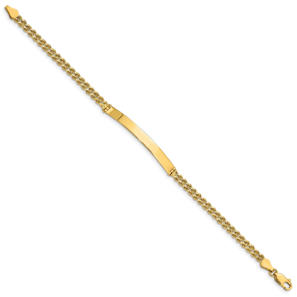 14k Two Strand Rope ID Bracelet-014SD-7