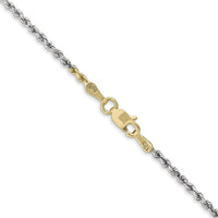 14k Tri-Color 1.75mm D/C Rope Chain-014TC-20