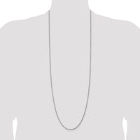 14k White Gold 1.75mm D/C Rope with Lobster Clasp Chain-014W-36