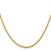 14k 2mm Lightweight D/C Rope with Lobster Clasp Chain-016HL-16