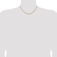 14k 2mm Lightweight D/C Rope with Lobster Clasp Chain-016HL-16