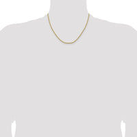 14k 2mm Lightweight D/C Rope with Lobster Clasp Chain-016HL-18
