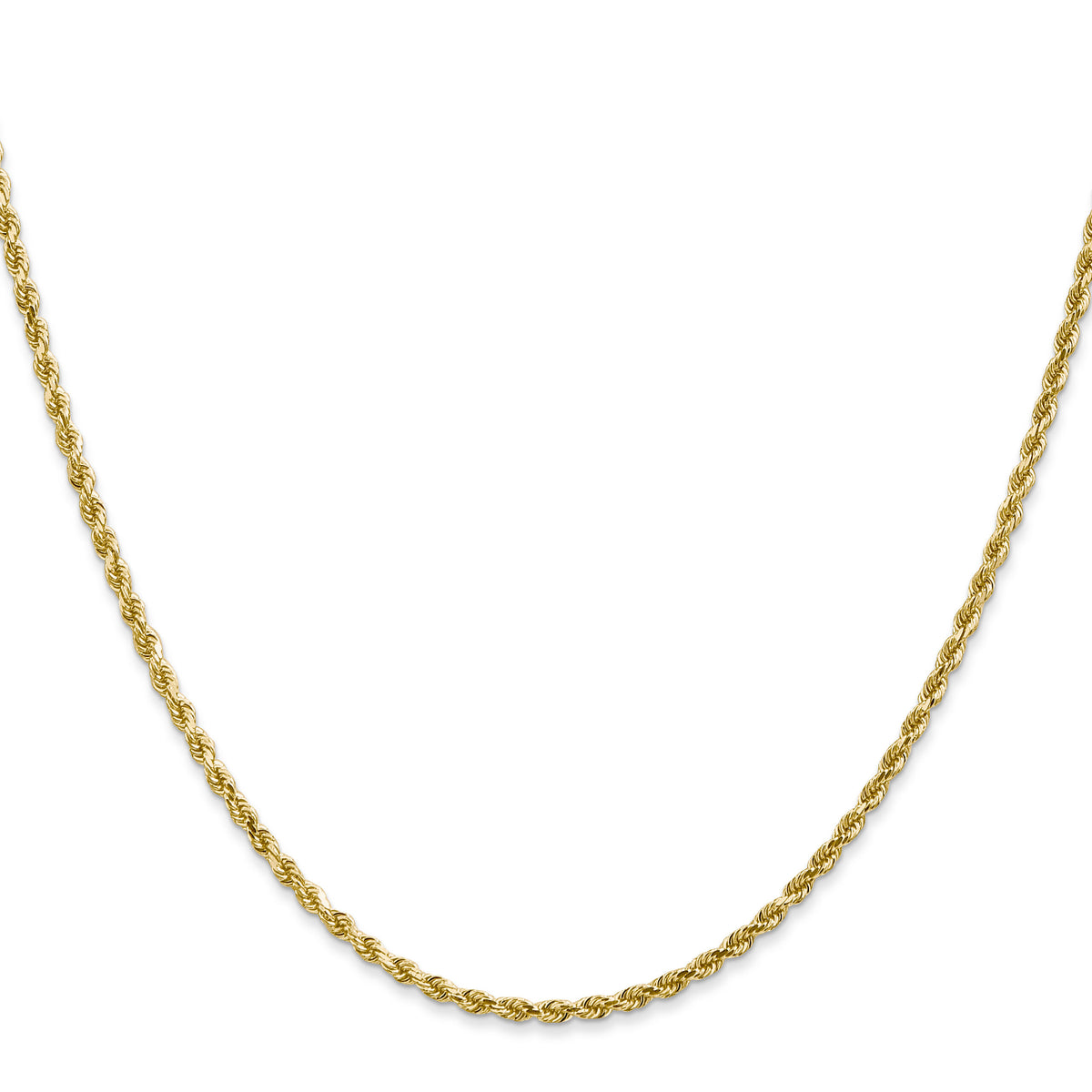 14k 2mm D/C Rope with Lobster Clasp Chain-016L-16