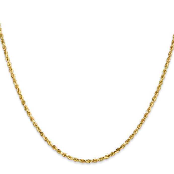 14K 36 inch 2mm Diamond-cut Rope with Lobster Clasp Chain-016L-36