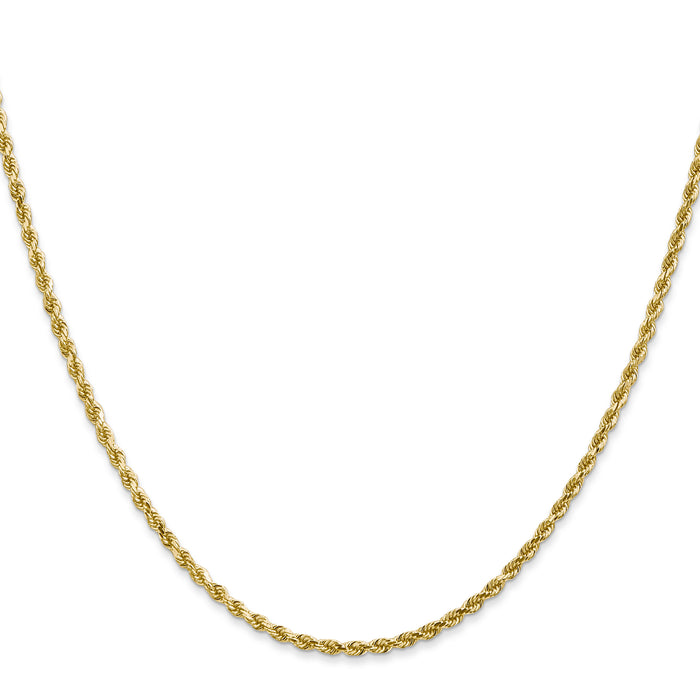 14k 2mm D/C Rope with Lobster Clasp Chain-016L-24