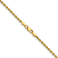 14k 2mm D/C Rope with Lobster Clasp Chain-016L-36