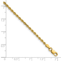 14k 2mm D/C Rope with Lobster Clasp Chain-016L-28