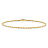 14K 10 inch 2mm Diamond-cut Rope with Lobster Clasp Anklet-016L-10
