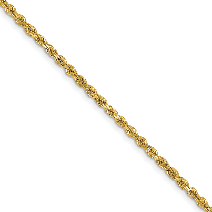 14k 2mm D/C Rope Chain (100 inch Spool)-016L-100