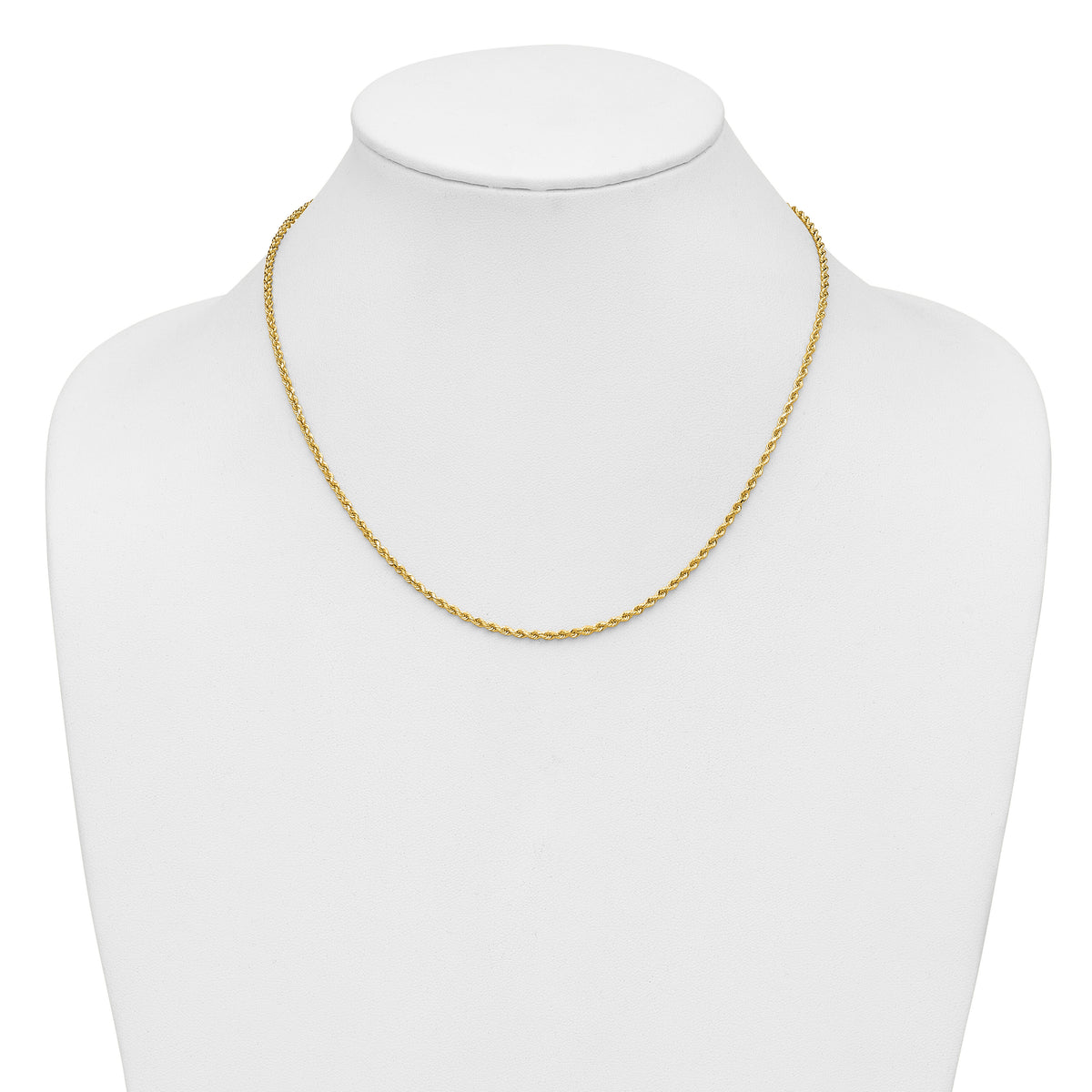 14k 2mm D/C Rope with Lobster Clasp Chain-016L-18