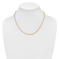 14k 2mm D/C Rope with Lobster Clasp Chain-016L-18