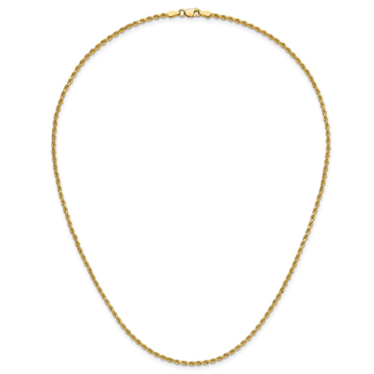 14k 2mm D/C Rope with Lobster Clasp Chain-016L-18