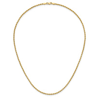 14k 2mm D/C Rope with Lobster Clasp Chain-016L-18