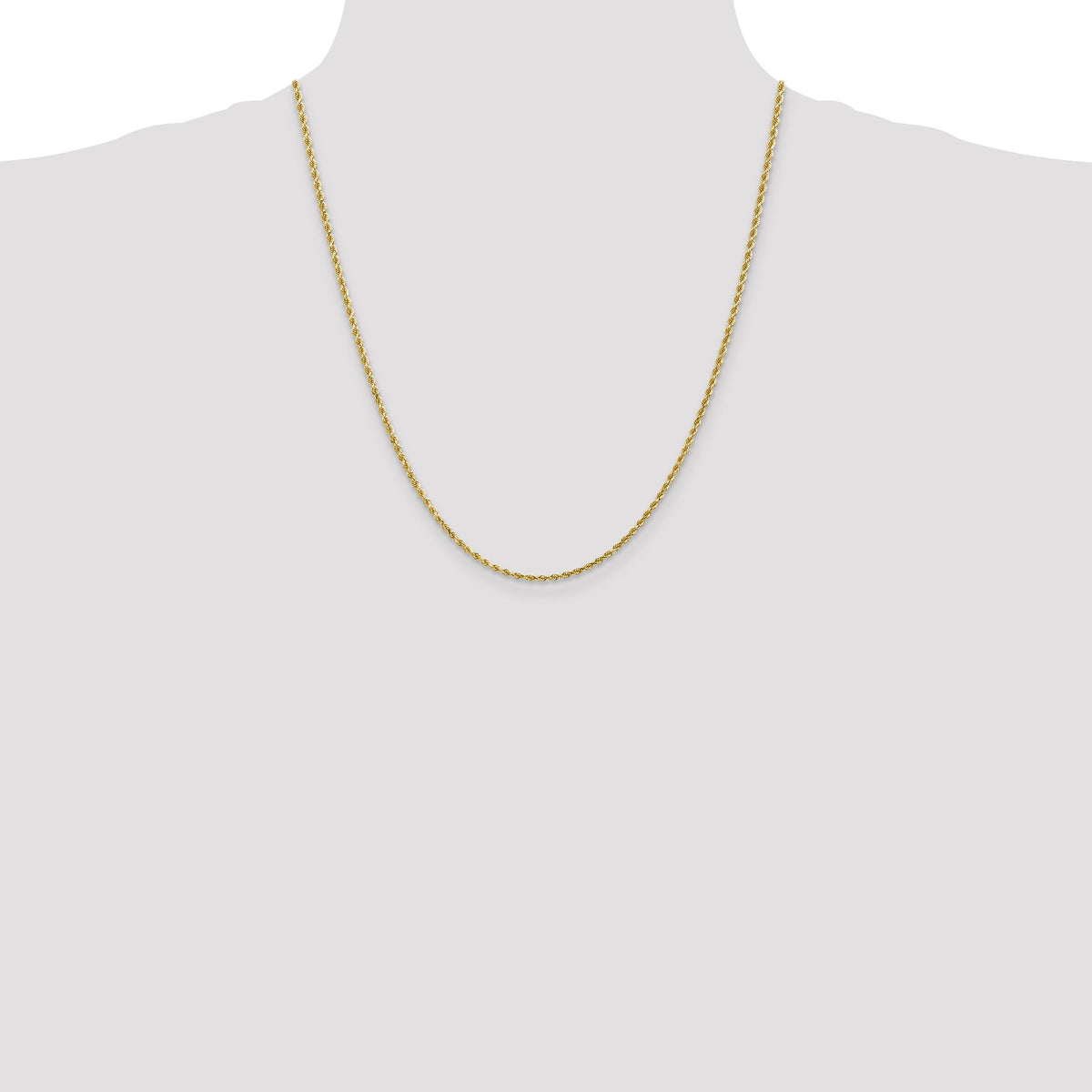 14k 2mm D/C Rope with Lobster Clasp Chain-016L-22