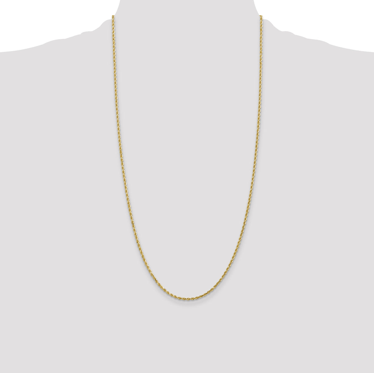 14k 2mm D/C Rope with Lobster Clasp Chain-016L-28