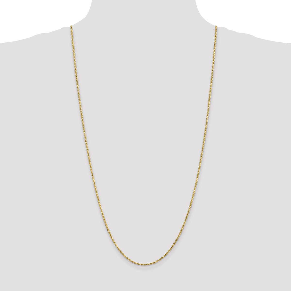 14k 2mm D/C Rope with Lobster Clasp Chain-016L-30