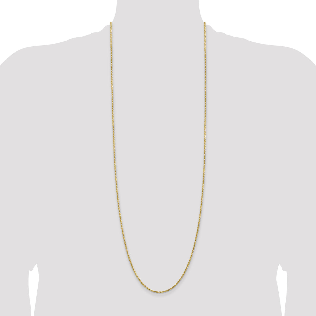 14k 2mm D/C Rope with Lobster Clasp Chain-016L-36
