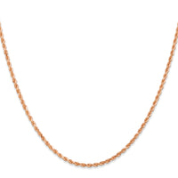 14k Rose Gold 2mm D/C Rope with Lobster Clasp Chain-016R-18