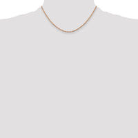 14k Rose Gold 2mm D/C Rope with Lobster Clasp Chain-016R-16