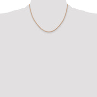 14k Rose Gold 2mm D/C Rope with Lobster Clasp Chain-016R-18