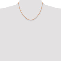 14K Rose Gold 18 inch 2mm Diamond-cut Rope with Lobster Clasp Chain-016R-18