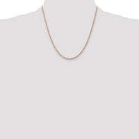 14k Rose Gold 2mm D/C Rope with Lobster Clasp Chain-016R-20