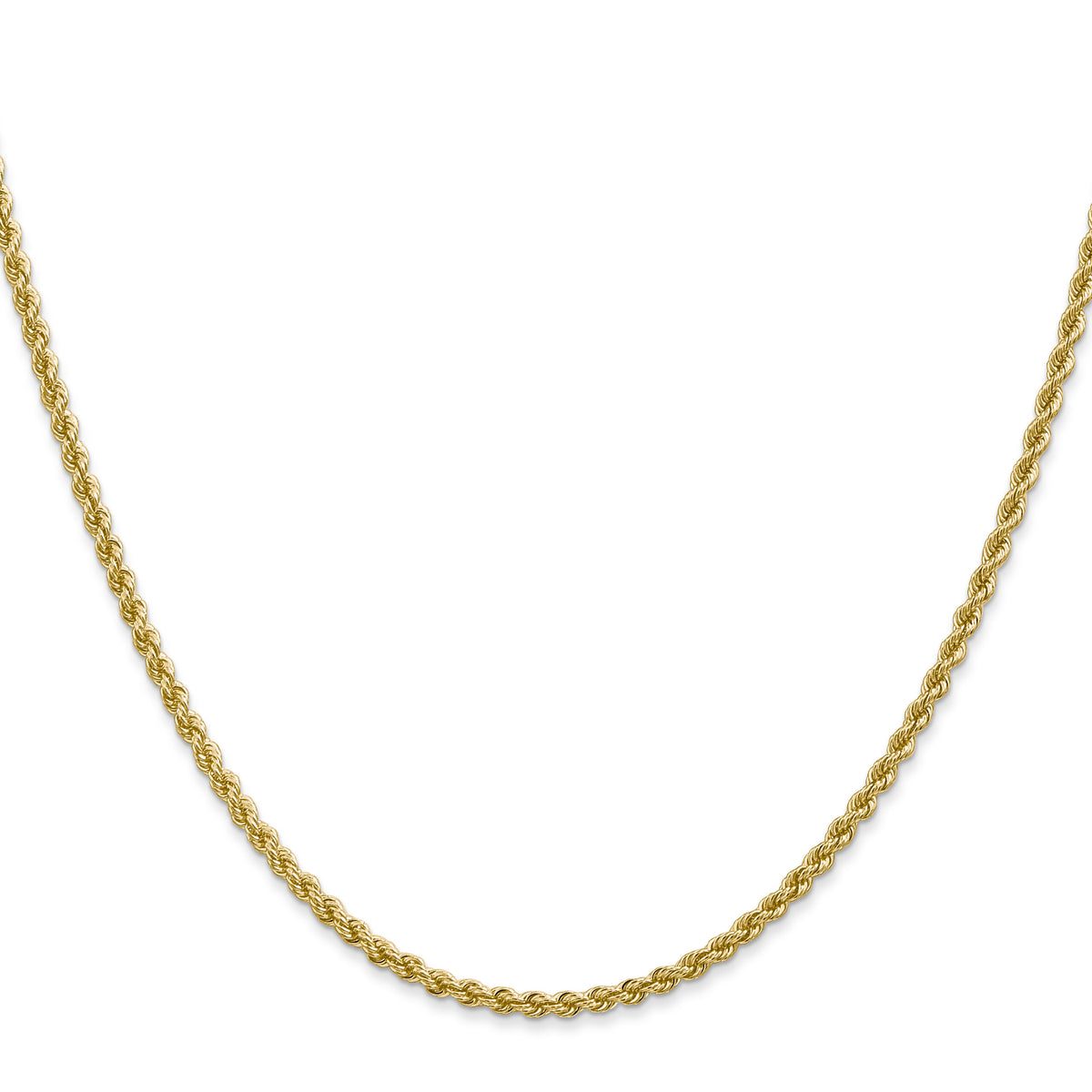 14k 2.25mm Regular Rope Chain-016S-16
