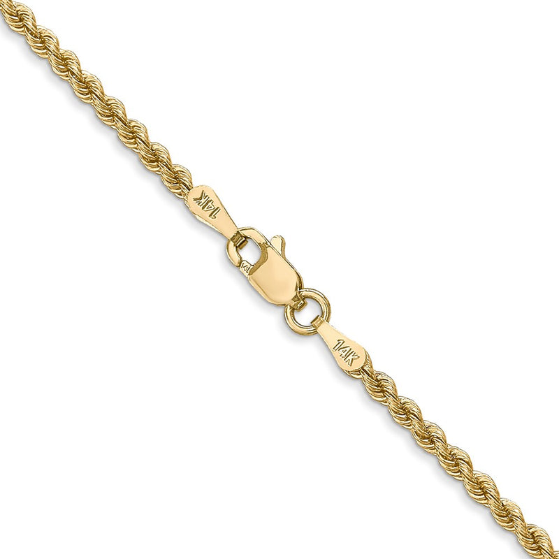 14K 22 inch 2.25mm Regular Rope with Lobster Clasp Chain-016S-22