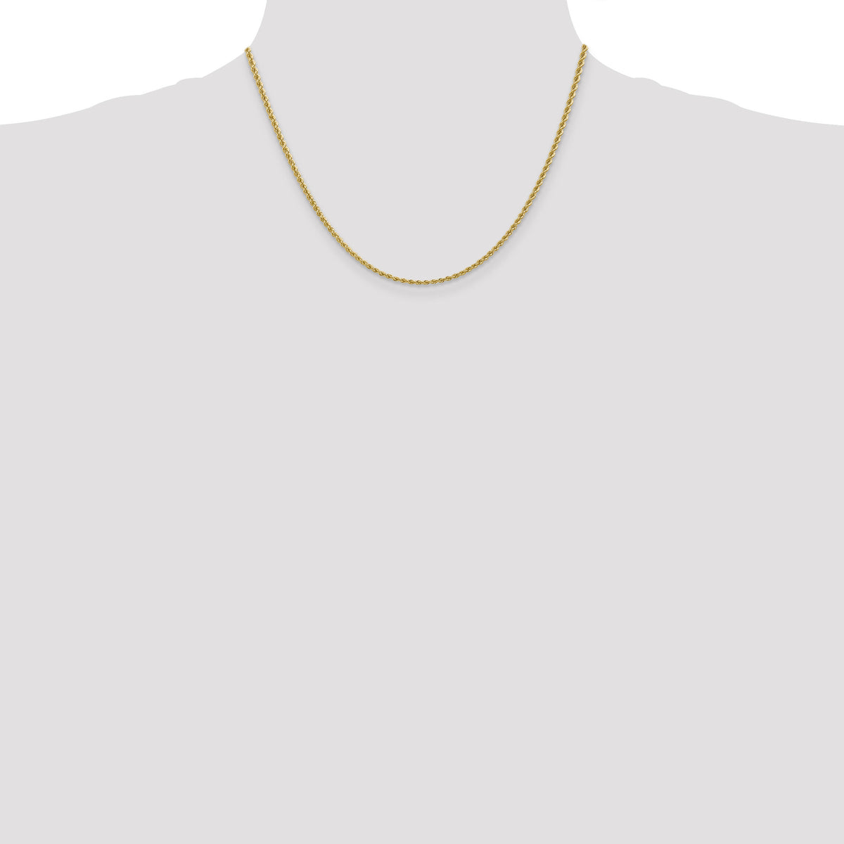 14k 2.25mm Regular Rope Chain-016S-18