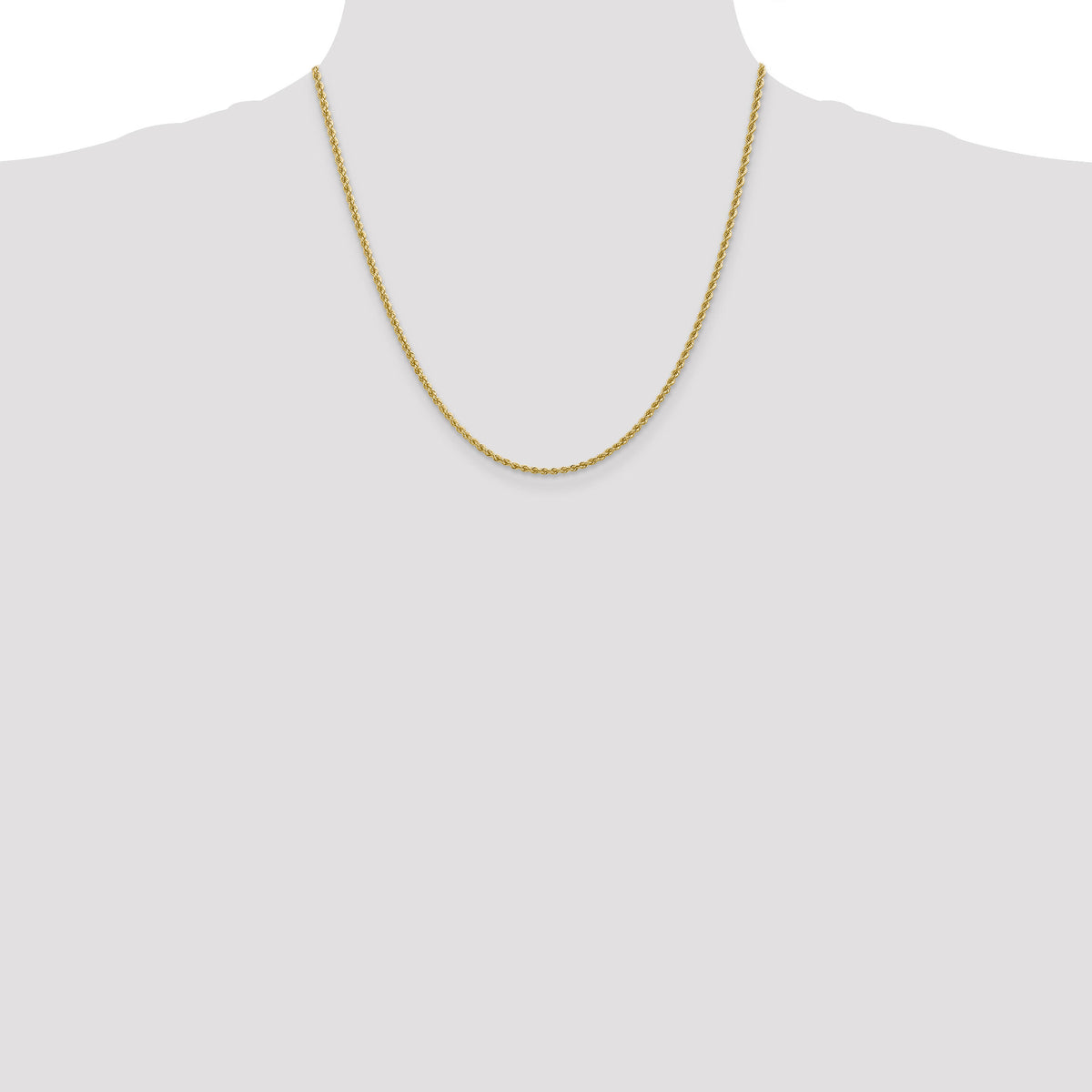 14k 2.25mm Regular Rope Chain-016S-20