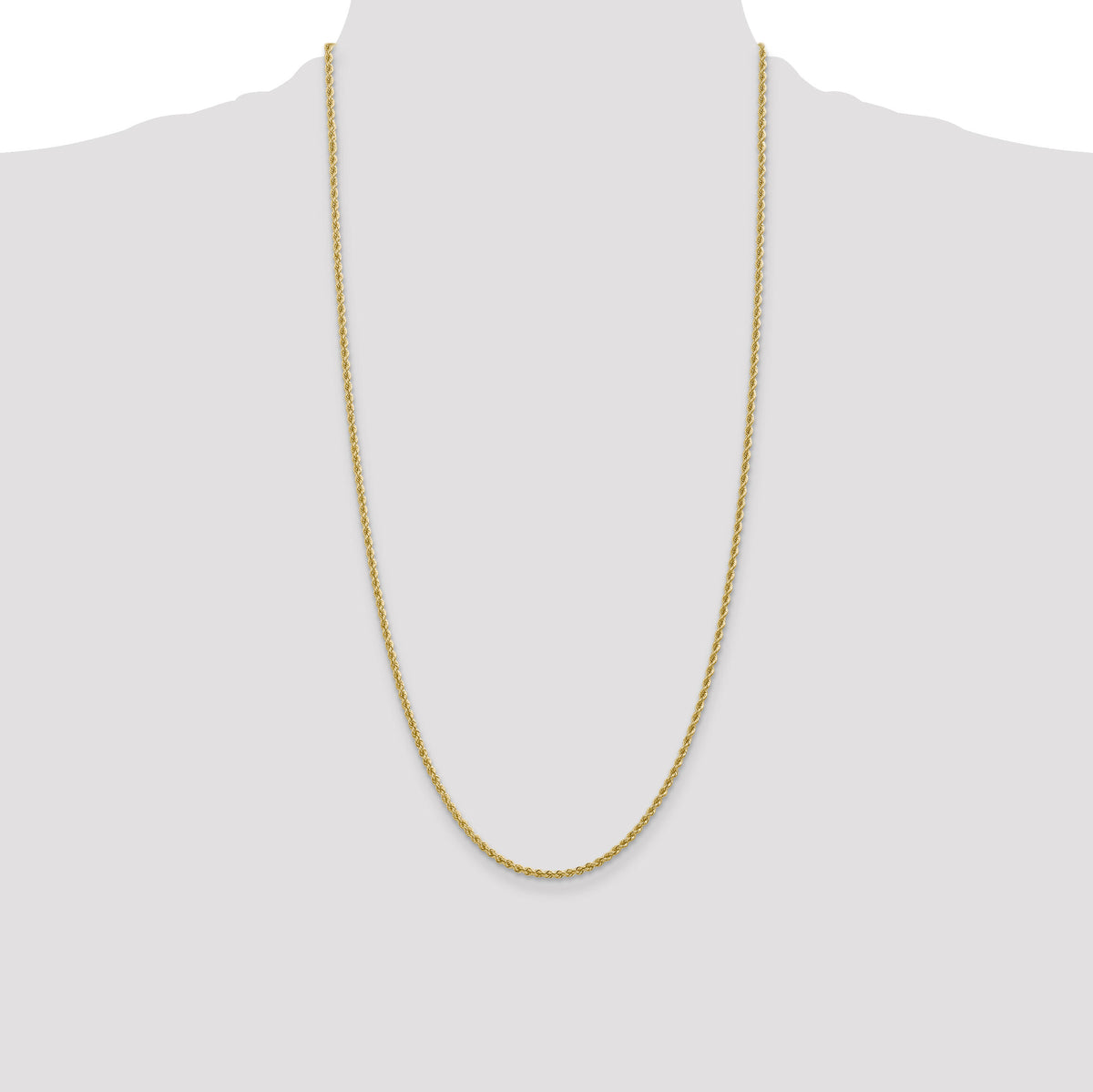 14k 2.25mm Regular Rope Chain-016S-28