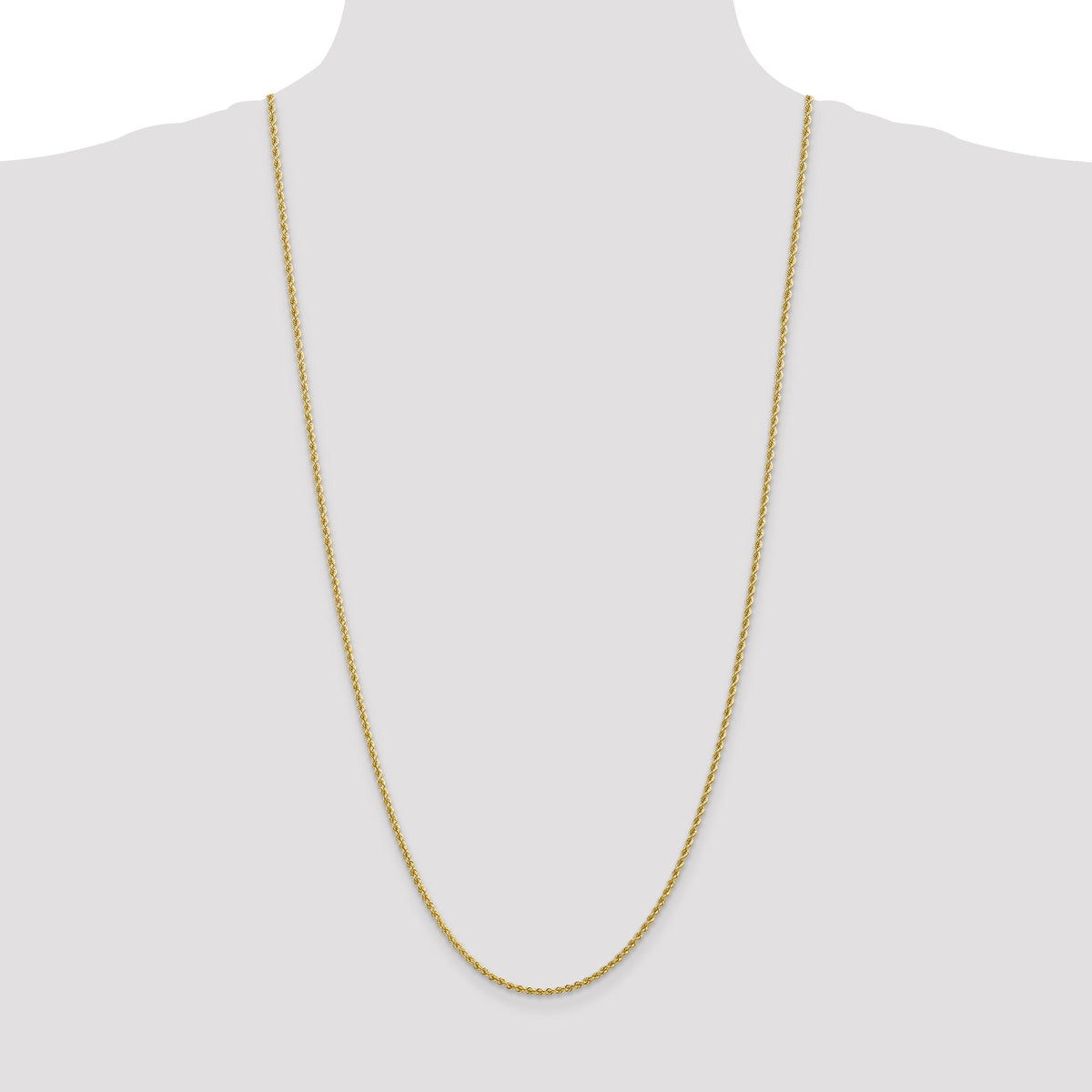 14k 2.25mm Regular Rope Chain-016S-30
