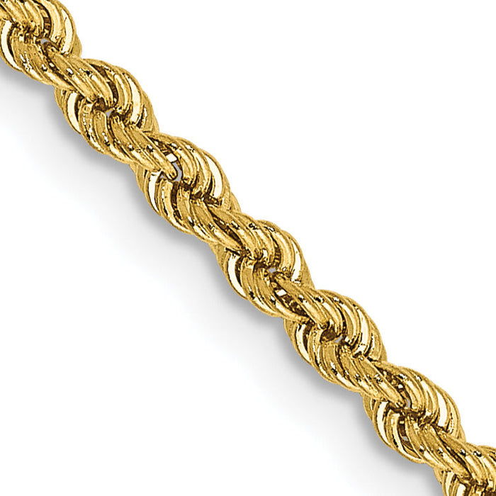 14k 2.25mm Regular Rope Chain-016S-36