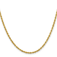 14k 2.3mm Lightweight D/C Rope with Lobster Clasp Chain-018HL-18