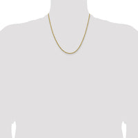 14k 2.3mm Lightweight D/C Rope with Lobster Clasp Chain-018HL-20