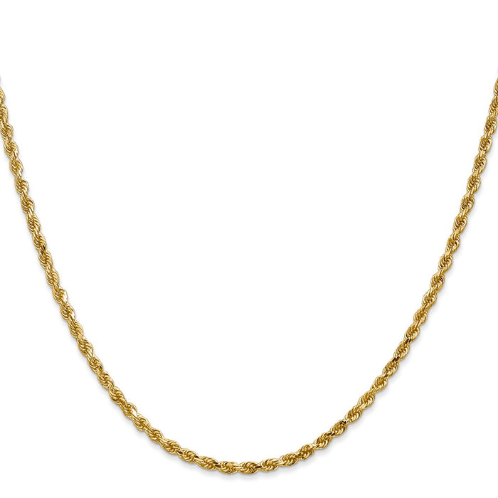 14K 30 inch 2.25mm Diamond-cut Rope with Lobster Clasp Chain-018L-30