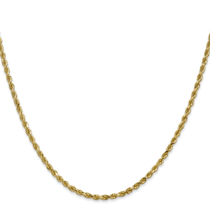 14k 2.25mm D/C Rope with Lobster Clasp Chain-018L-30