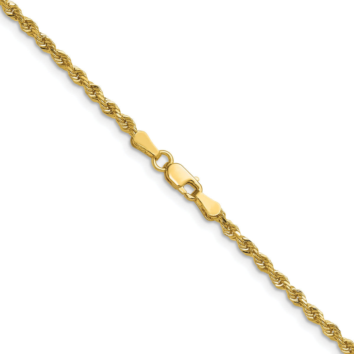 14k 2.25mm D/C Rope with Lobster Clasp Chain-018L-26