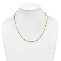 14k 2.25mm D/C Rope with Lobster Clasp Chain-018L-20