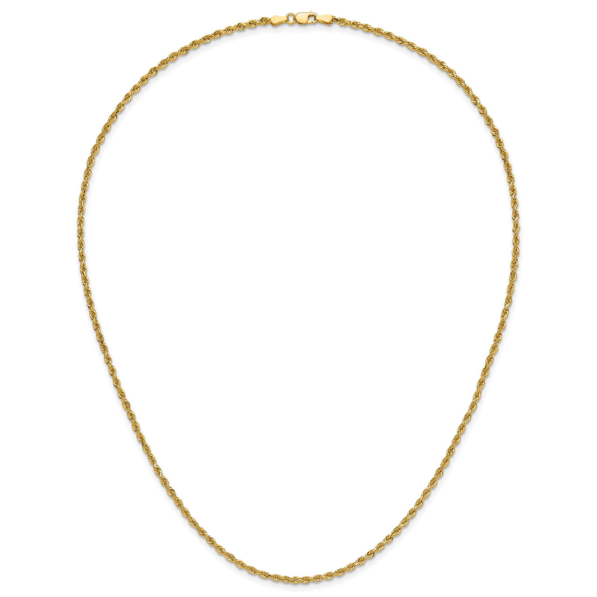 14k 2.25mm D/C Rope with Lobster Clasp Chain-018L-20